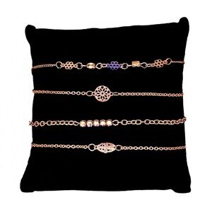 NEW - Arm Candy Trendy Elegant Stackable Rose Gold Bracelet Boho Chic 4PC Set